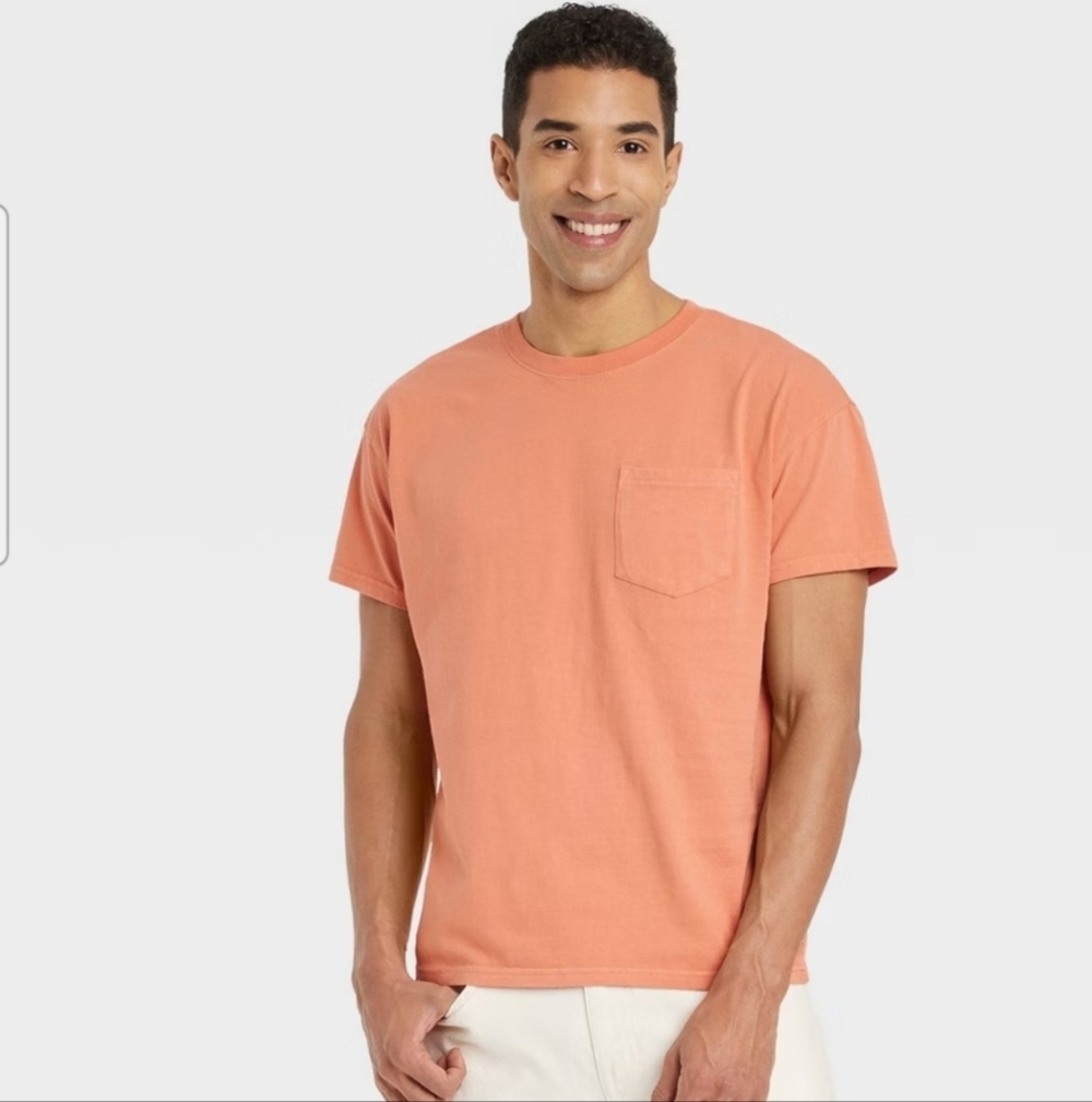 Men's Heavyweight Short Sleeve T-Shirt - Goodfellow & Co Terracotta Orange M